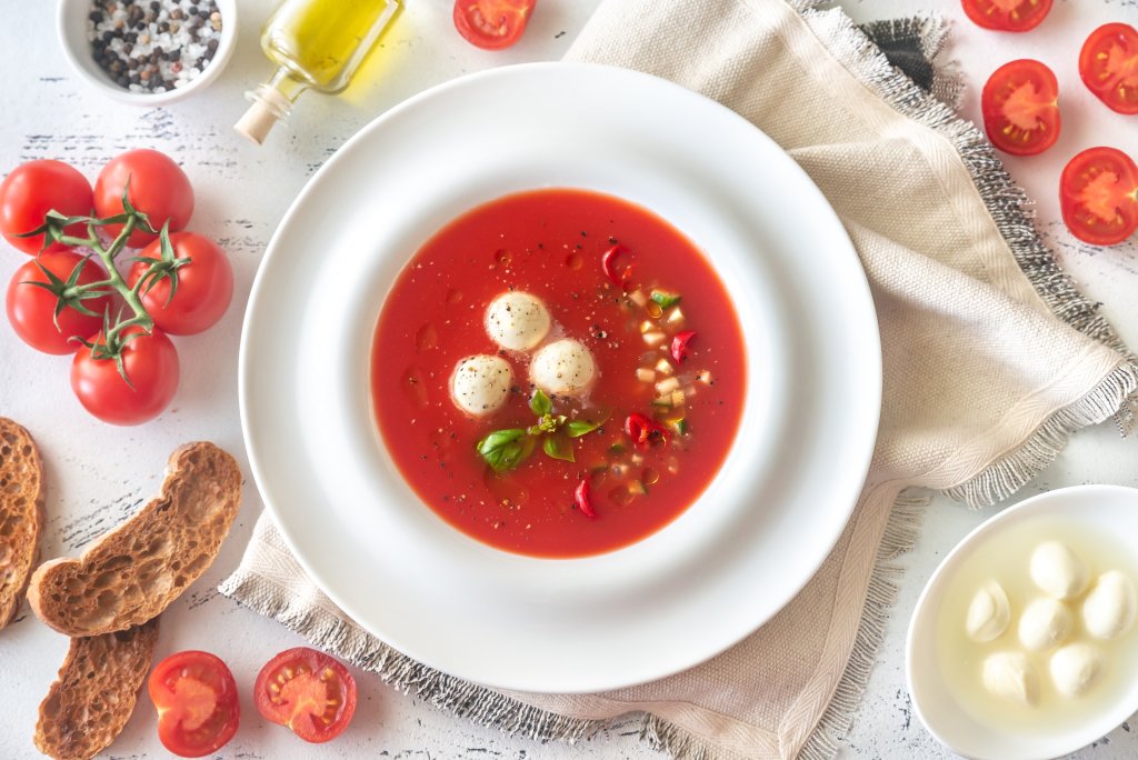 Plant-Based Diet: Portion of gazpacho