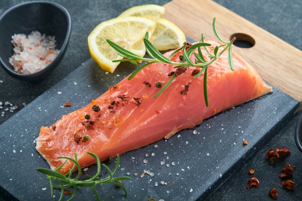 Fresh salmon fish