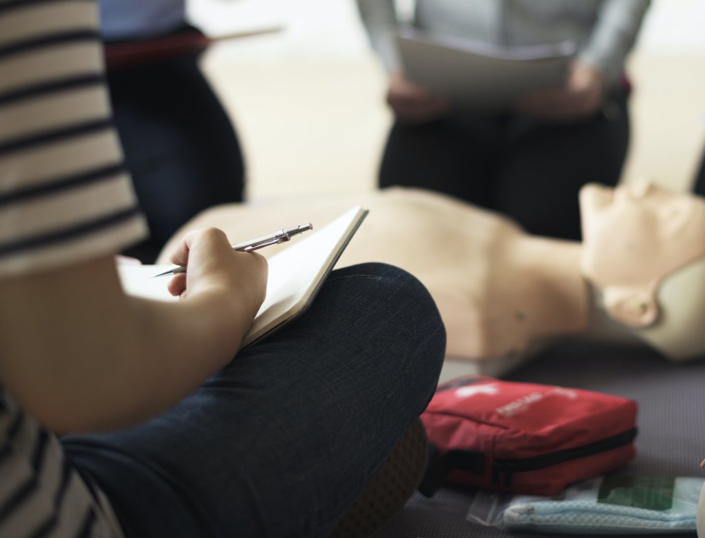 heart attack-CPR First Aid Training Concept