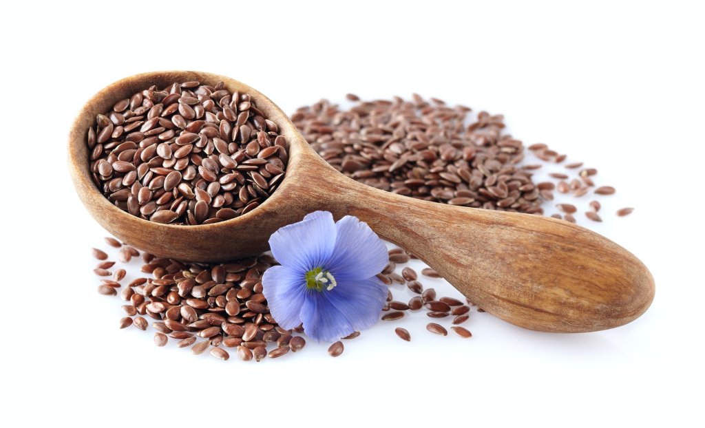 Powerful Foods-Powerful Foods-Flax seeds with flower