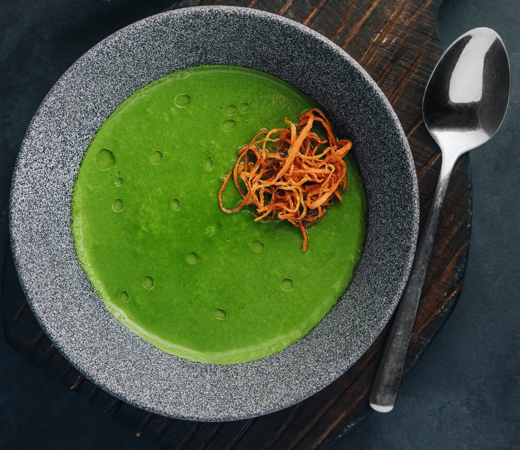 Powerful Foods-Fresh broccoli cream soup in bowl