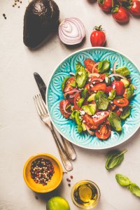 Healthy salad and inCulinary Journey gredients