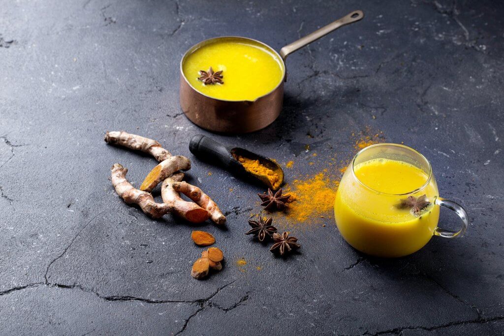 Root Crops-Tumeric milk with spices