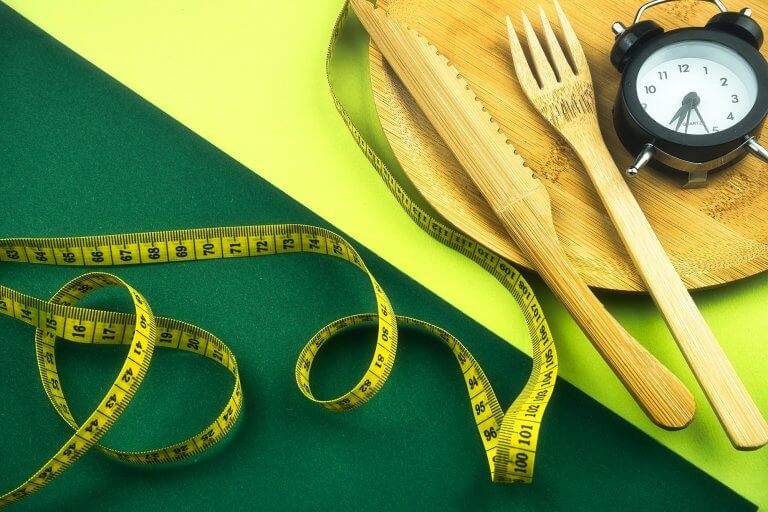 Intermittent fasting and diet concept.
